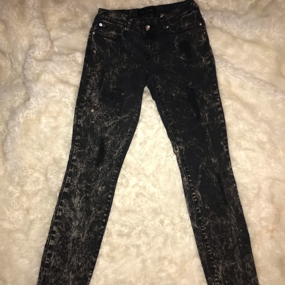 Y2K Baby phat acid wash distressed jeans